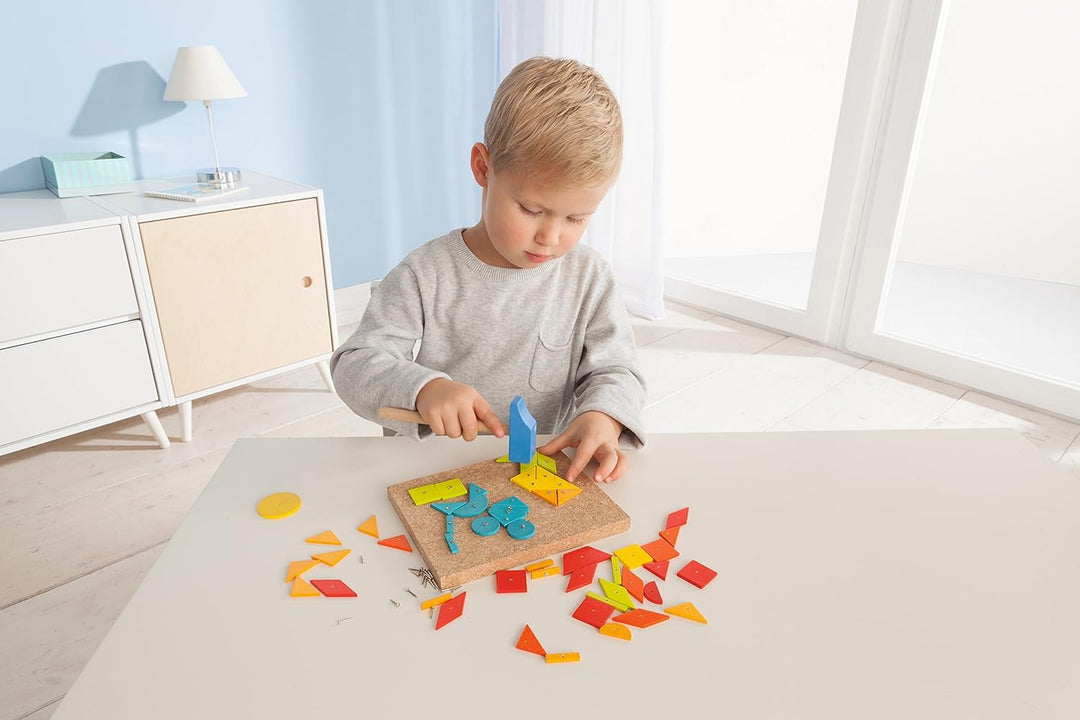 HABA 302963 Nagelspiel Kunterbunt, Kleinkindspielzeug