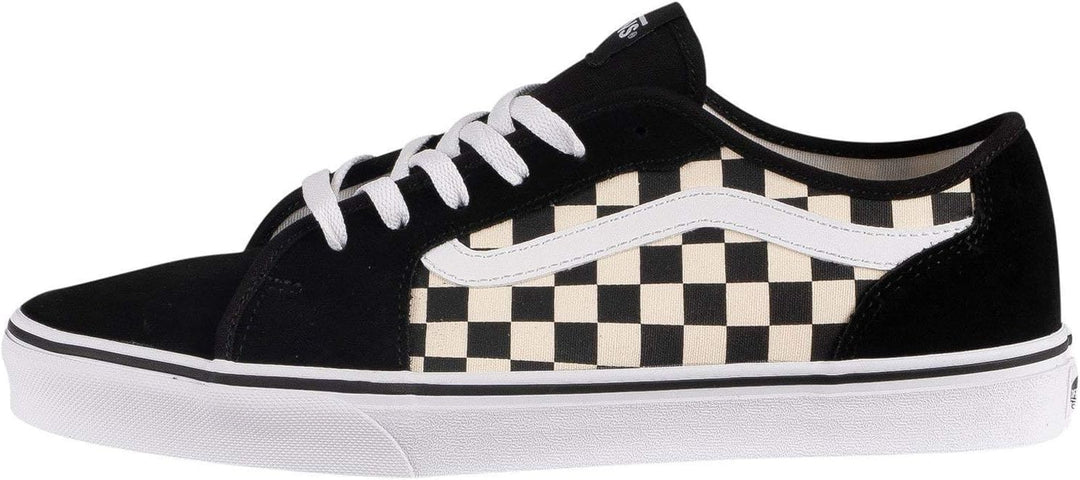 Vans Herren Filmore Decon Wildleder Canvas Trainer, Black/Black 40 EU Checkerboard Black White, 40 E
