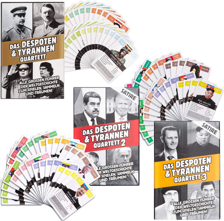 GOODS+GADGETS Tyrannen &amp; Despoten Quartett - Das Diktatoren Kartenspiel die 32 übelsten Führer der G