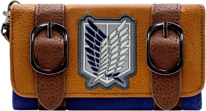 Attack on Titan Wings of Freedom Survey Corps Abzeichen Portemonnaie Tri-Fold Münzfach &amp; Kartenhalte