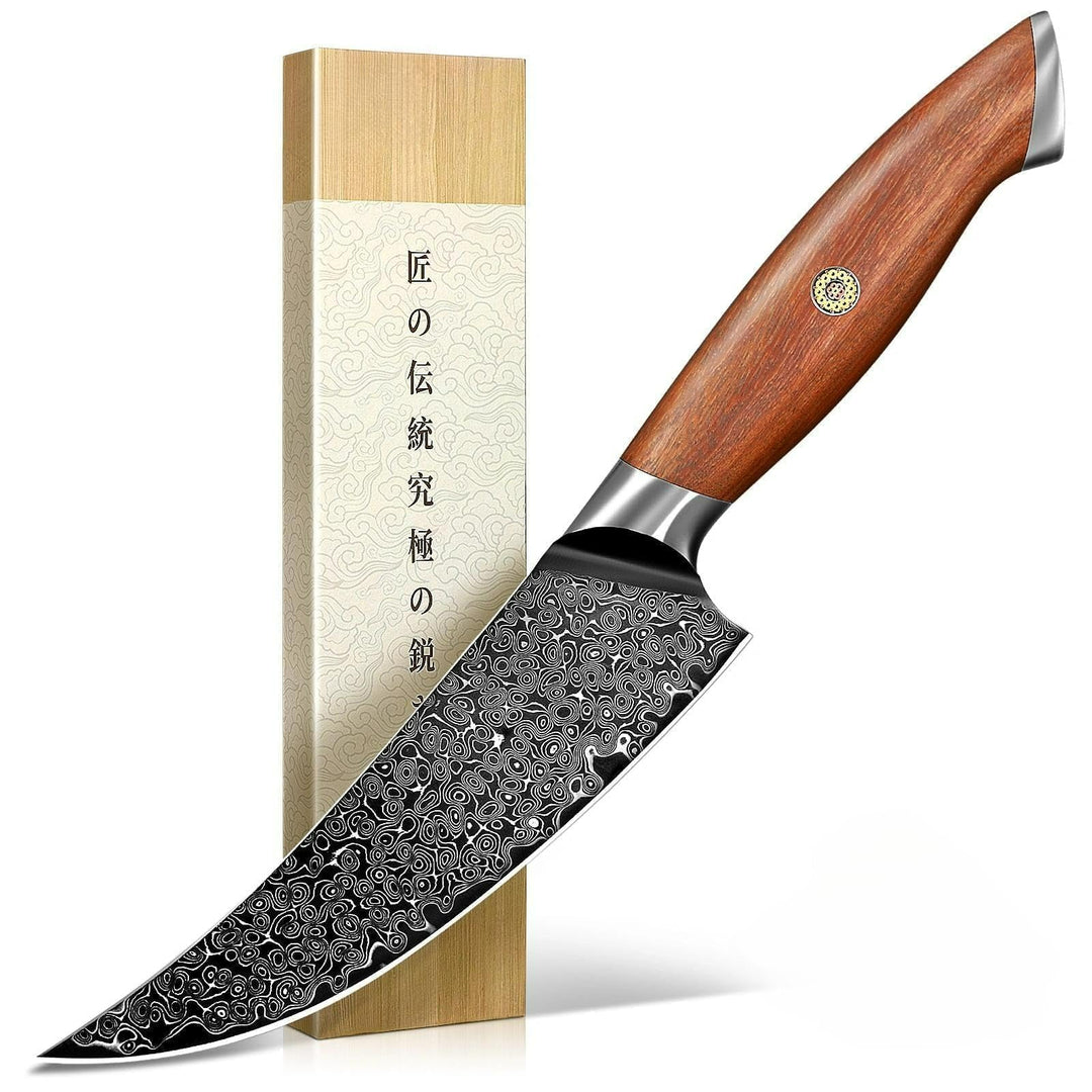 Freelander Ausbeinmesser VG10 Profi Fleischmesser, Scharfes Metzgermesser mit Damastmuster, Küchenme