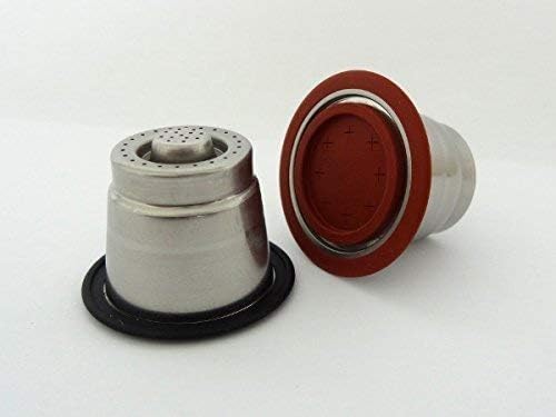Mister Barista 508887 wiederbefüllbare Kaffeekapsel für alle Nespresso Maschinen, zwei Deckeln