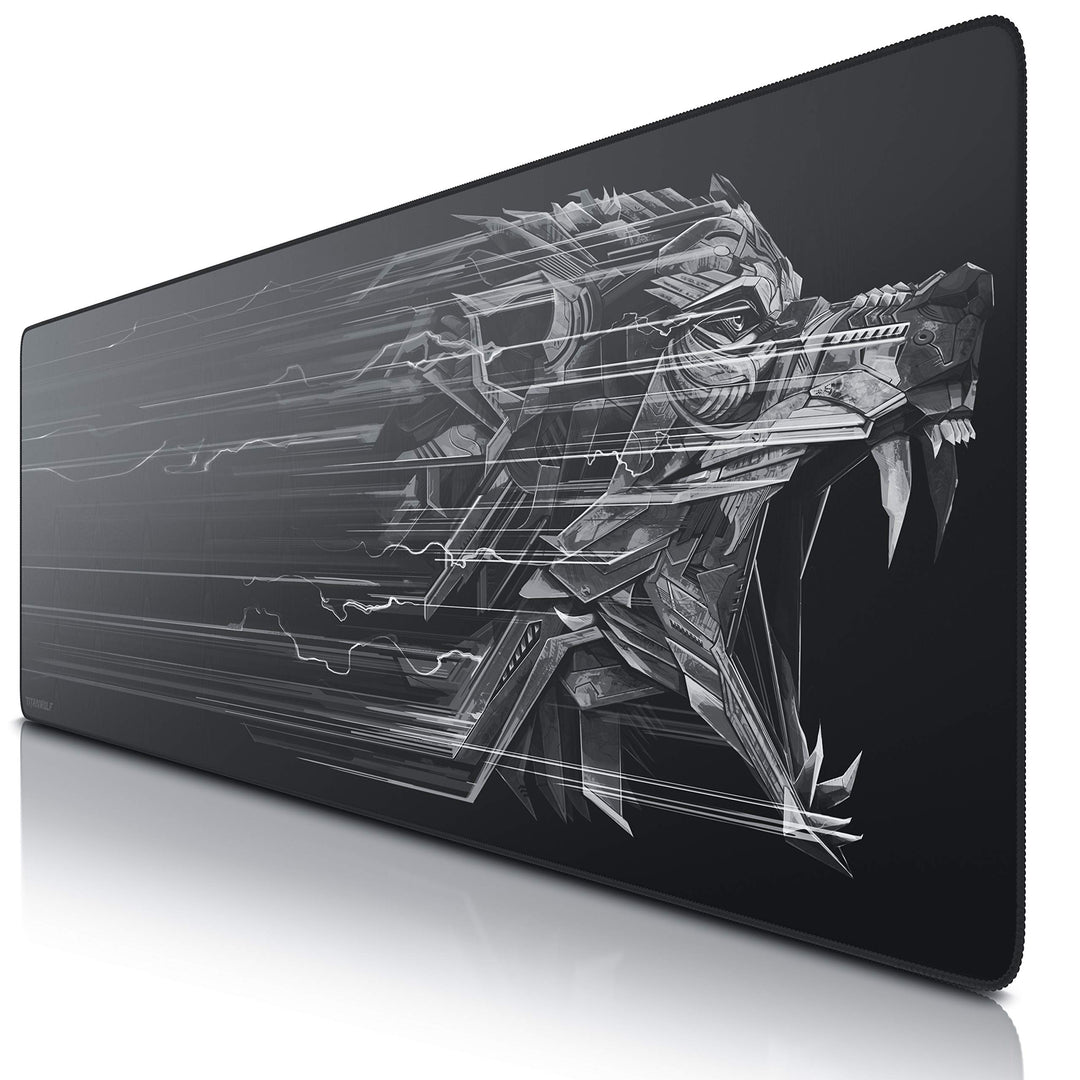 TITANWOLF - Übergrösse Mauspad Gaming Titanwolf 1200x400mm - XXXL Mousepad gross mit Motiv - Tischun