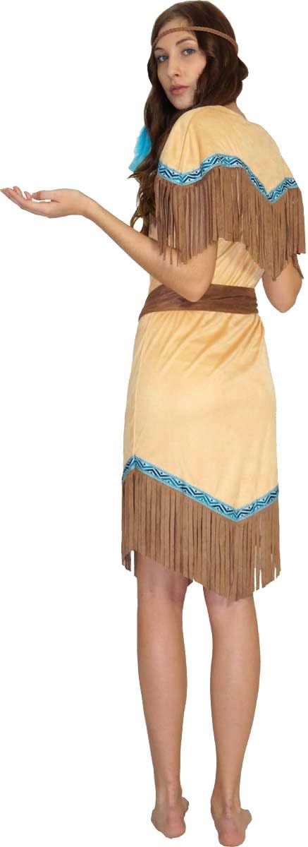 MAYLYNN 16617 - Kostüm Indianerin Indianerkostüm Squaw Damen 3-teilig: Kleid, Gürtel, Stirnband, Grö