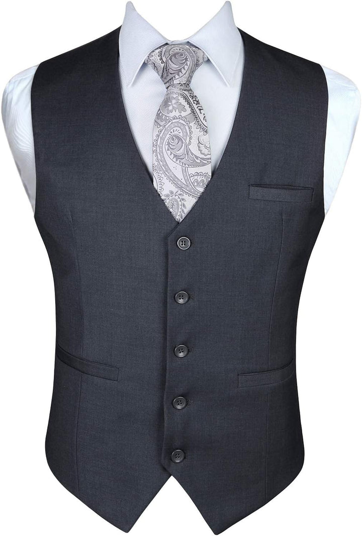 Enlision Anzugweste für Herren Formelle Einfarbige Weste Hochzeit Elegant Anzugwesten Business Weste