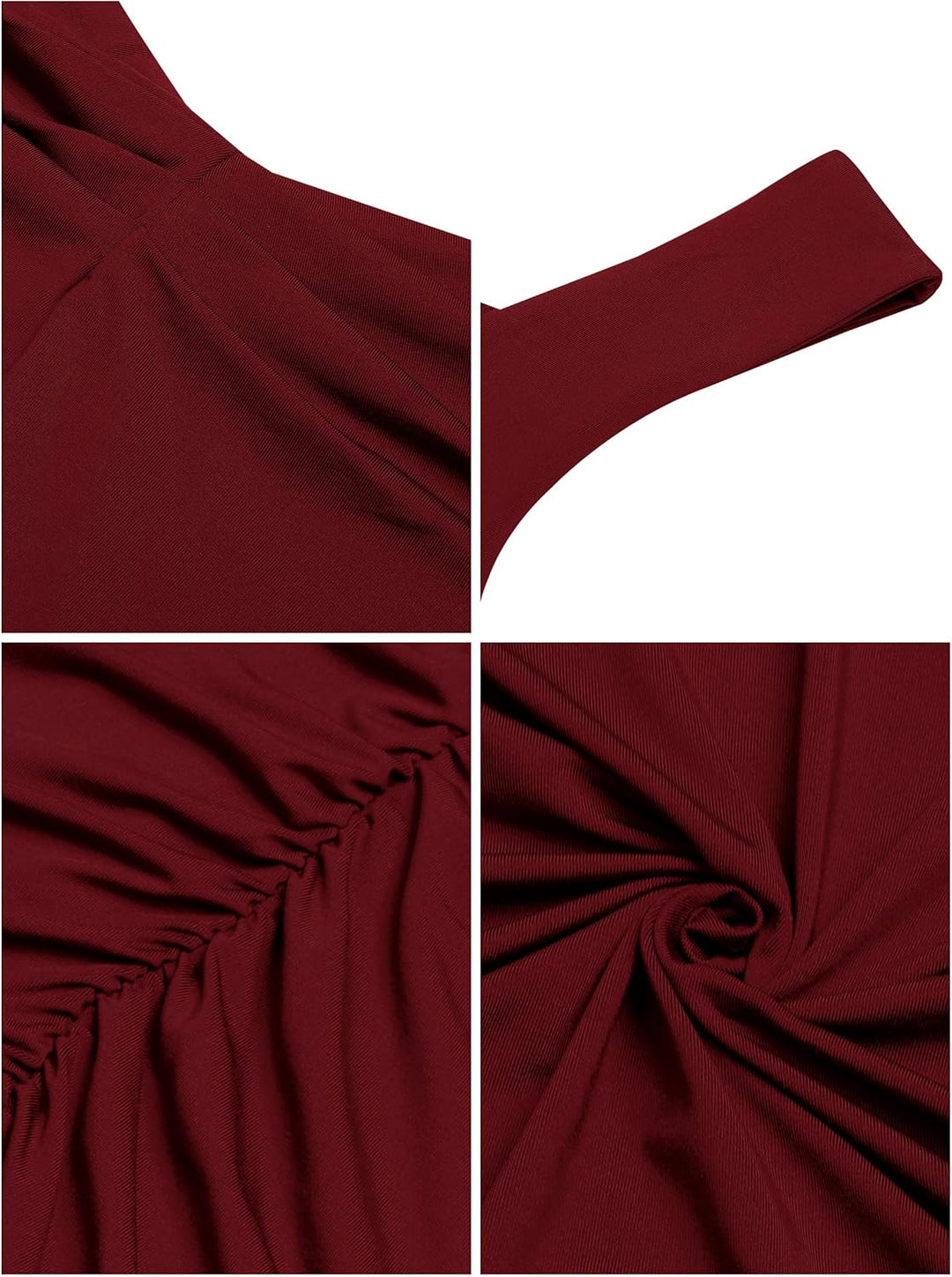 Missufe Damen Cocktailkleid Partykleid Bodycon Minikleid Elegant Enges Kleider L Burgunderrot, L Bur
