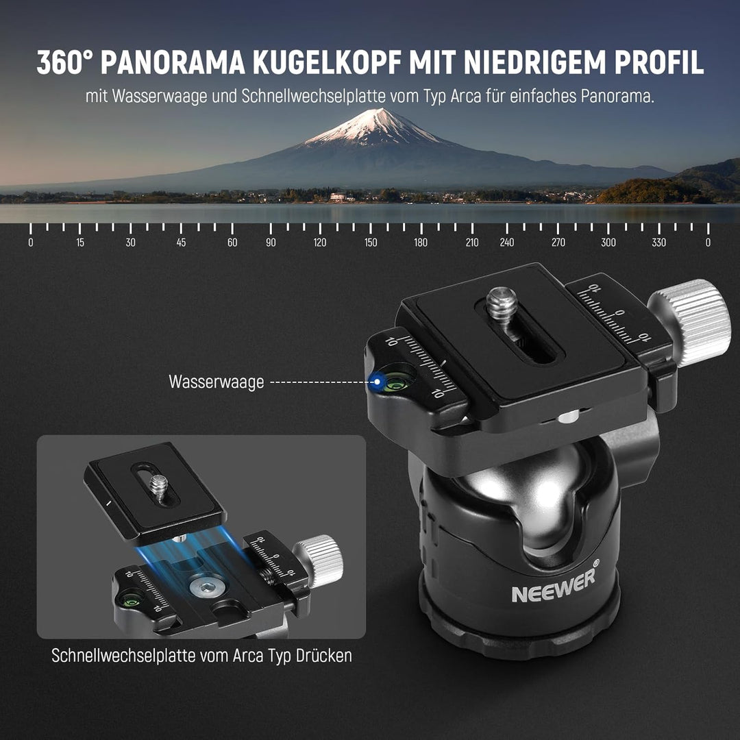 NEEWER Mini Tischstativ mit Smartphone Halter kompatibel mit iPhone &amp; DSLR Kameras für Videoaufnahme