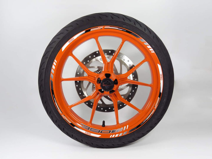 Felgenrand Aufkleber Felgenbett kompatibel mit KTM 390 Duke 710046