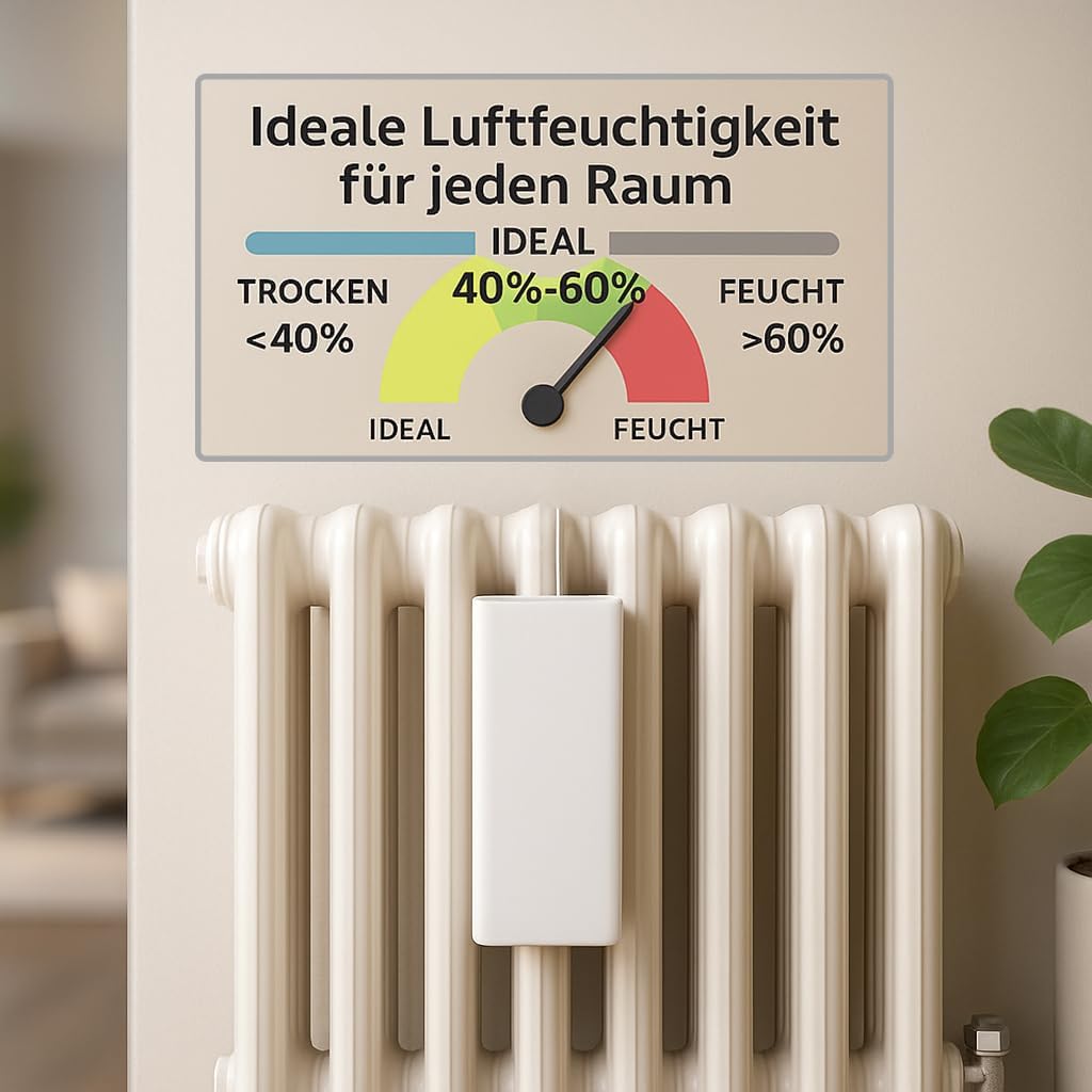 Luftbefeuchter für Heizung Set inkl. Haken - Keramik Wasserverdunster - beige matt - Wasserverdunste