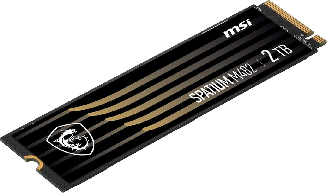 MSI SPATIUM M482 PCIe 4.0 NVMe M.2 2TB, PCIe4, 7.300 MB/s lesen, 6.400 MB/s schreiben, interne SSD f