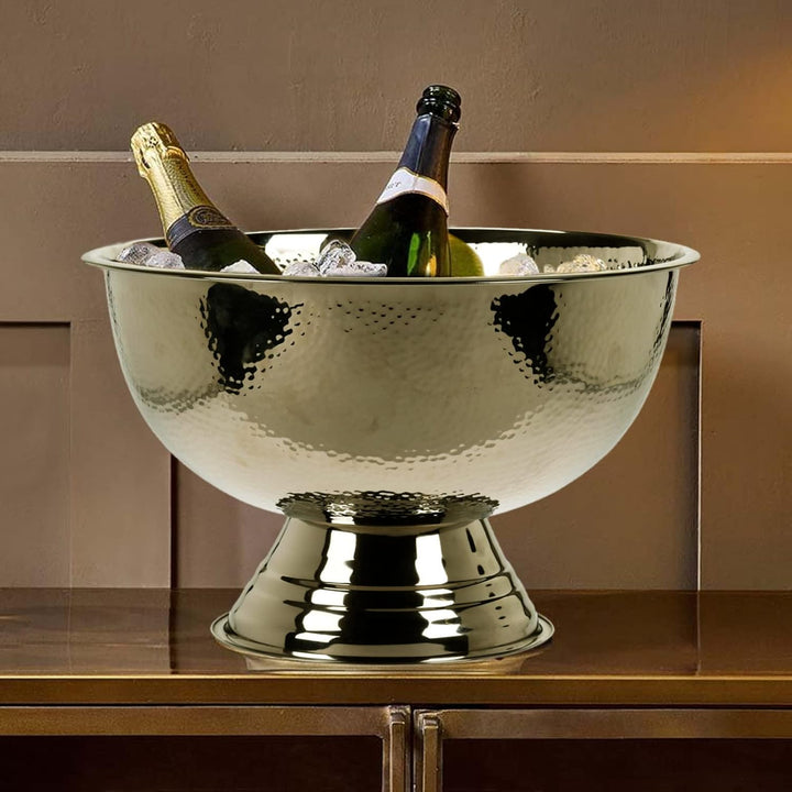Champagnerschale 39x24 cm gehämmert Edel