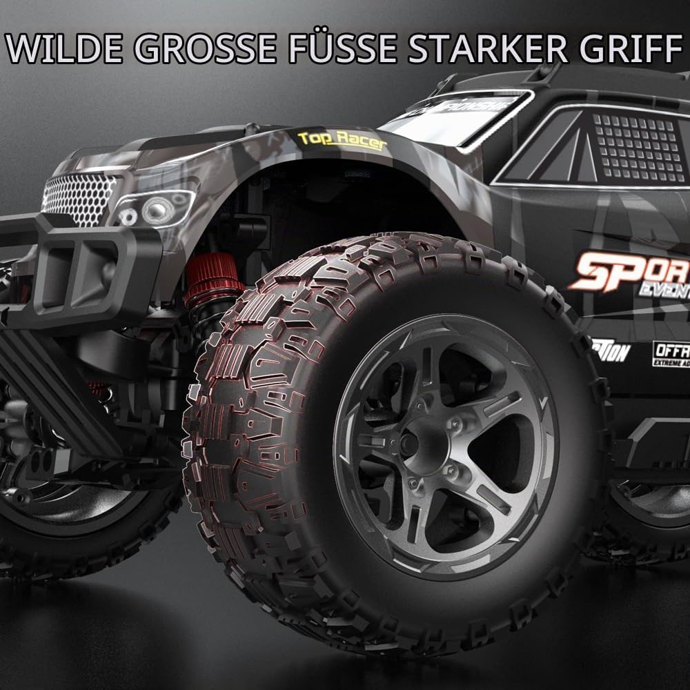 X-Verse KF10 1:10 Ferngesteuertes Auto für Erwachsene, 4WD 50KM/H Wasserdichtes RC Auto mit Hochgesc