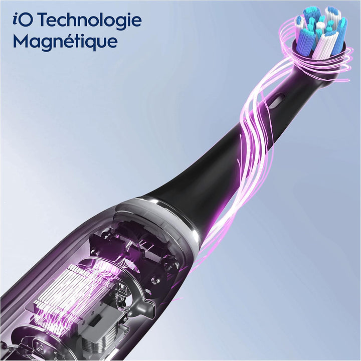 Oral-B iO 7N Elektrische Zahnbürste, weiss, mit Bluetooth, 2 Aufsteckbürsten, 1 Reiseetui, Weiss