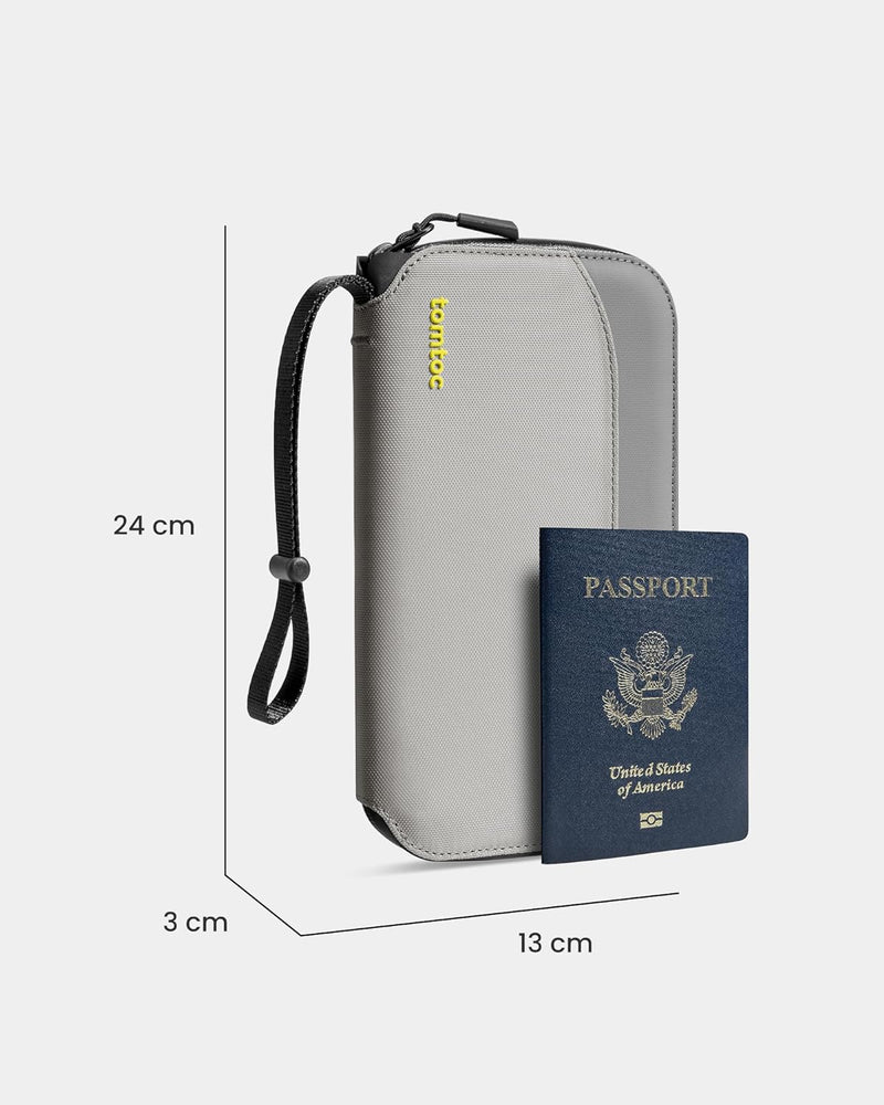 tomtoc Reisepass Tasche für 4-6 Reisepässe, Reisepasshülle Organizer Tasche Etui mit SIM-Kartenhalte