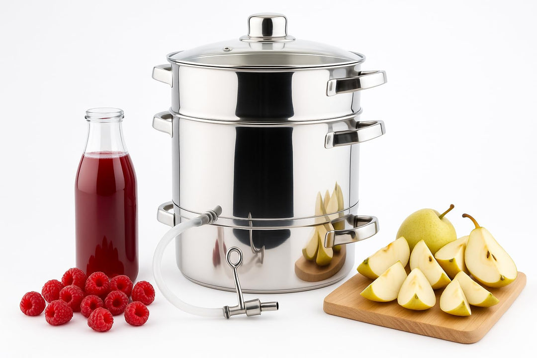 GARDIVO Dampfentsafter 8L &amp; 5L Edelstahl, Fruchtentsafter, Saftmaschine für Obst und Gemüse, Spülmas
