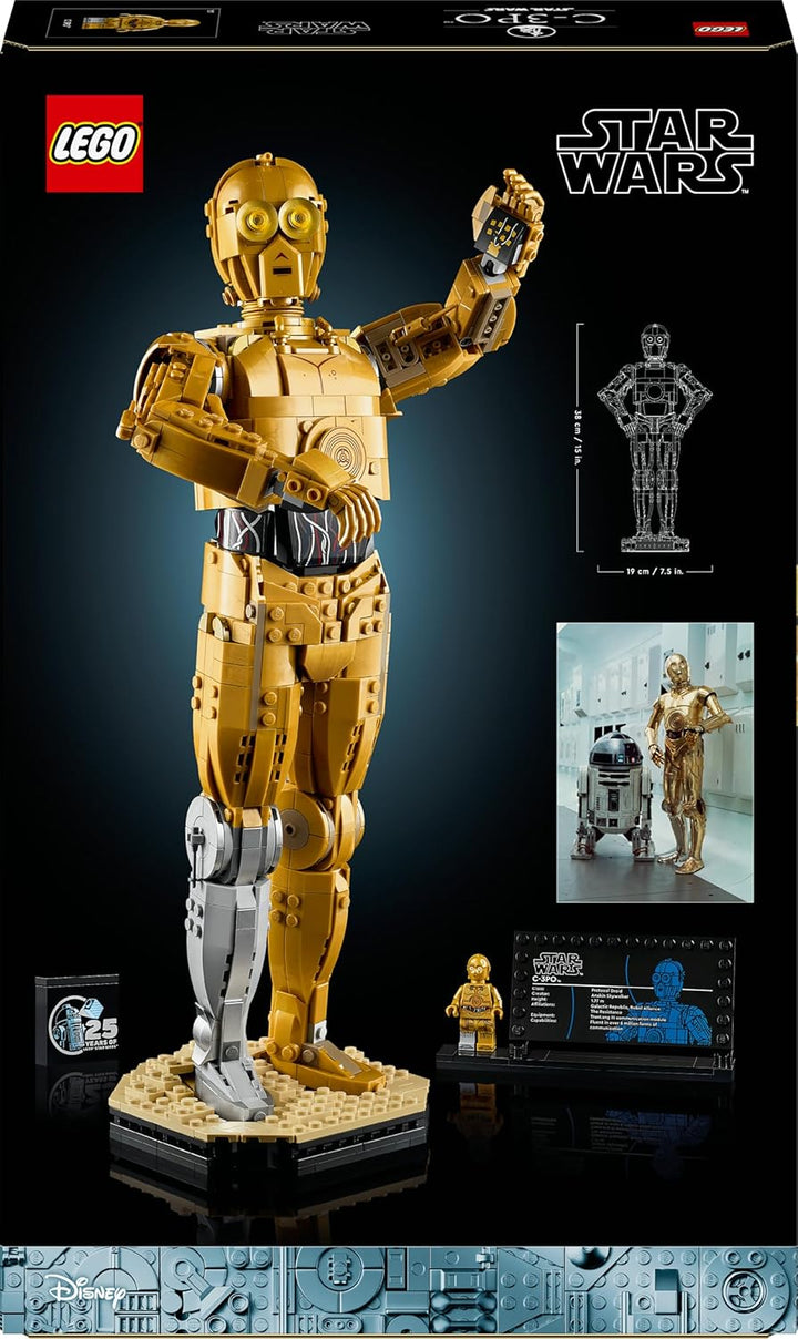 LEGO Star Wars C-3PO B, baubarer Droide, Modell zum Sammeln, Bauen und Ausstellen, nostalgische Gesc