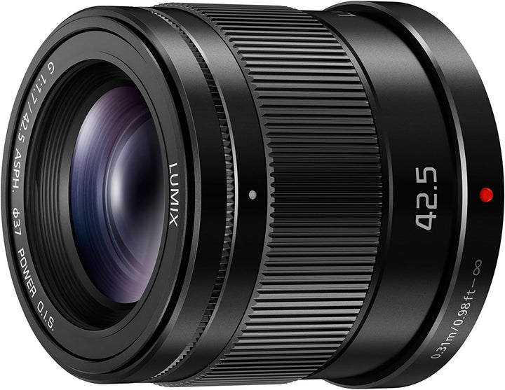 Panasonic H-HS043E LUMIX G Objektiv 42.5 mm/F1.7 ASPH.; optischer Bildstabilisator; schwarz Single,