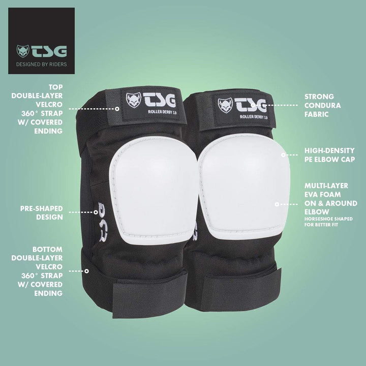 TSG Elbowpad Roller Derby 3.0 Schützer XS Schwarz, XS Schwarz
