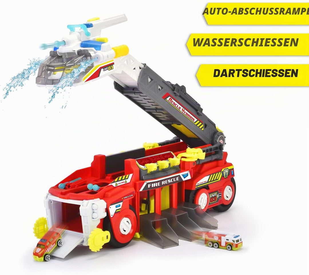 Dickie Toys Rescue Hybrids Feuerwehrauto gross (55 cm) - Rescue Hybrids Feuerwehrauto für Kinder mit