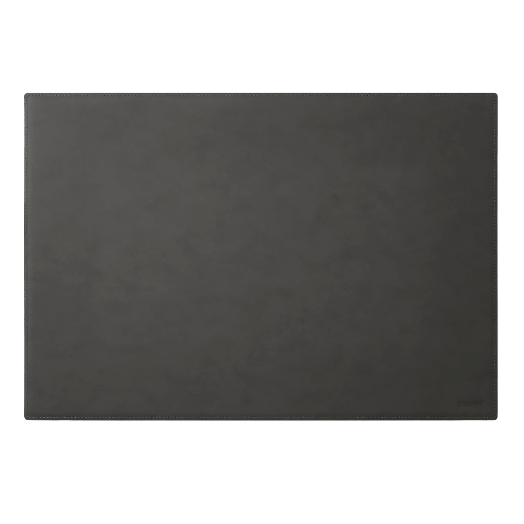 Eglooh - Mercurio - Schreibtischunterlage aus Leder Anthrazit Grau cm 65x45 - Handwerkliche Nähte un