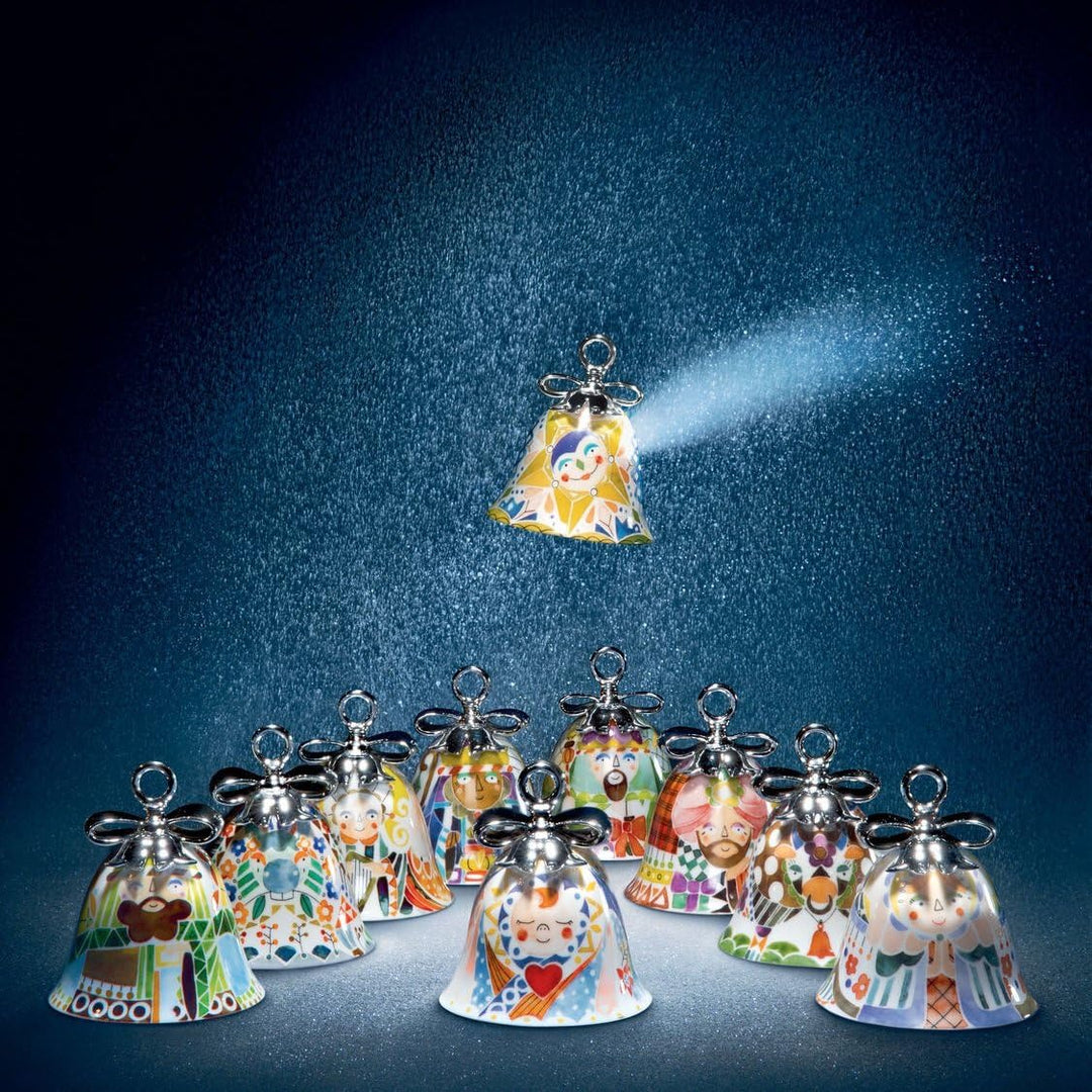 Alessi Weihnachttsschmuck, Porzellan, Bunt, 7.2 x 7.2 cm Klassisch, Klassisch