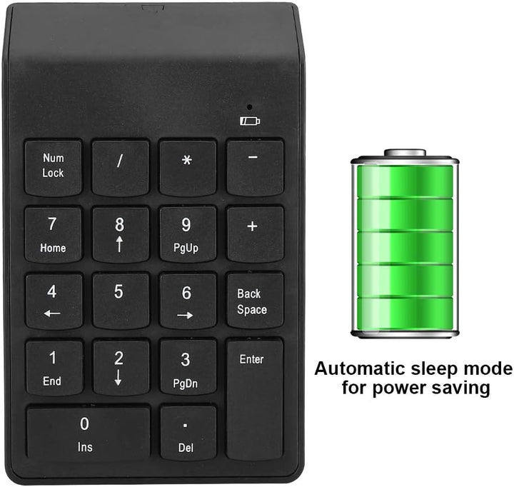 Bewinner Drahtlose Bluetooth-Nummernblöcke, 18-Tasten-Tastatur für tragbare -Finanzbuchhaltungsnumme