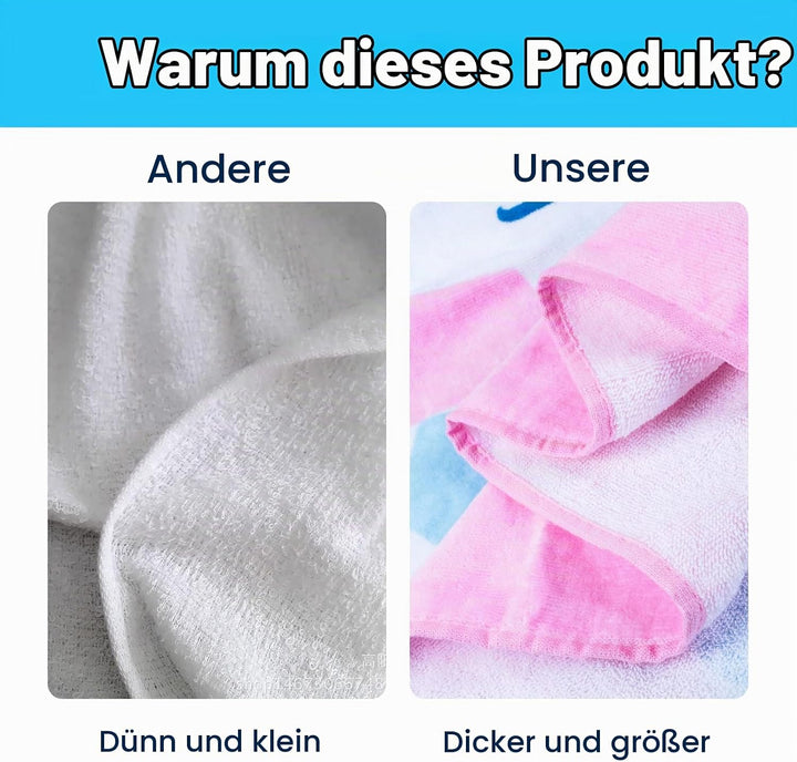 Badeponcho Kinder 100% Baumwolle Kinderhandtuch Poncho Kinder Badetuch Handtuch mit Kapuze Strandtüc