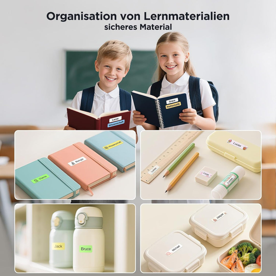 SUPVAN KATASYMBOL Thermo-Etikettenband, E10/E11/E16 Etiketten Papier, Endlos-Etikettenband 15 mm x 6