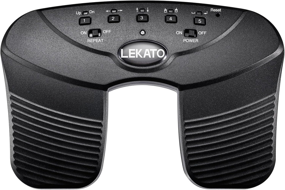 LEKATO Bluetooth Page Turning Pedal Silent Sheet Music Page Turner Foot Pedal for Tablet and Phone