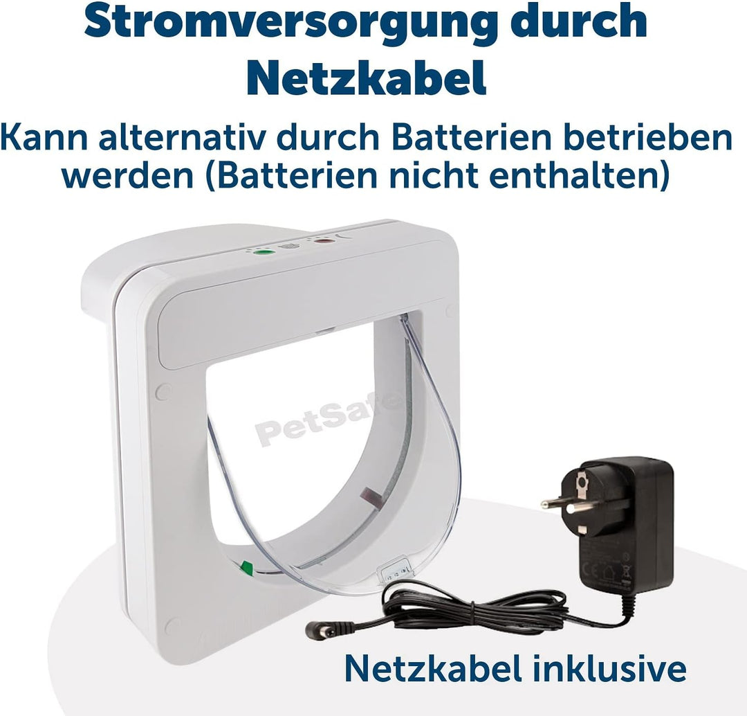 PetSafe Petporte smart flap Mikrochip Katzenklappe, Automatischer Zugang mit Chip-Erkennung, Für Kat