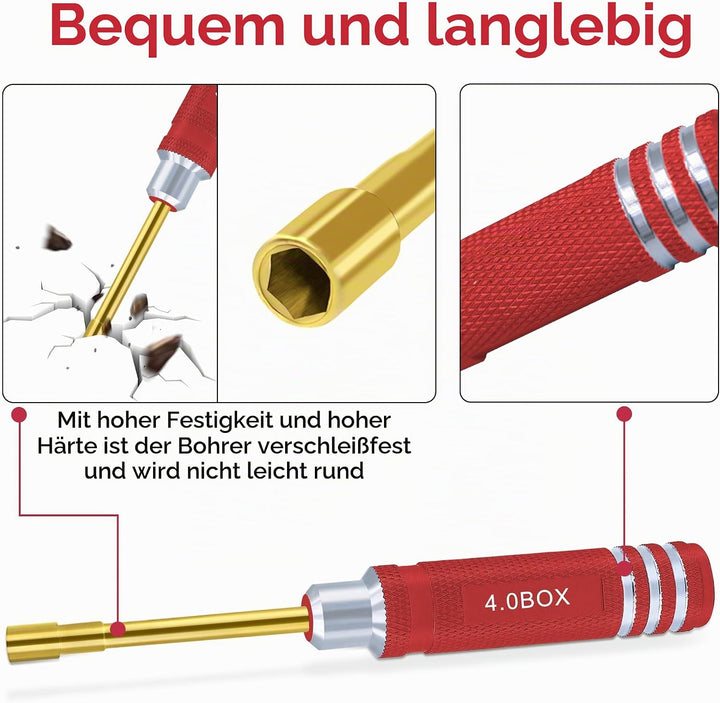 Sechskantmutter Schraubendreher Satz 2.0mm 2.5mm 3.0mm 3.5mm 4.0mm 4.5mm 5.0mm RC Werkzeug Steckschl