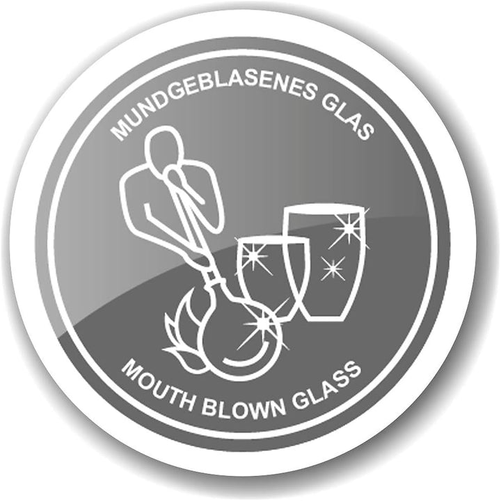 EDZARD Flaschenkühler Reuben (Ø 19,5 cm) aus Kristallglas mit Platinrand - Champagner Kühler, Sektkü