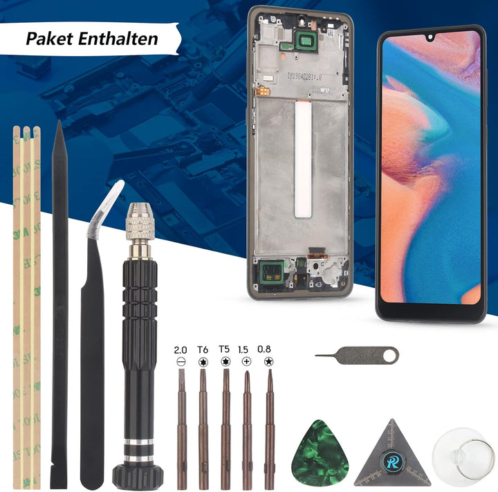 RongZy Display für Samsung Galaxy A33 5G A336B LCD Bildschirmersatz Digitizer Touchscreen Montiert E