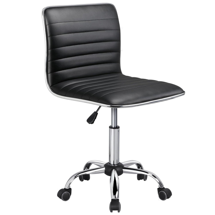 Yaheetech Bürostuhl Drehstuhl ergonomischer Schreibtischstuhl, Drehsessel mit Rollen, ohne Armlehne,