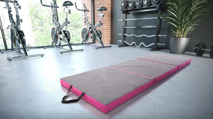 Sportmatte 195 x 80 x 6 cm | Weichbodenmatte klappbar, Gymnastikmatte tragbar, Yogamatte wasserabwei