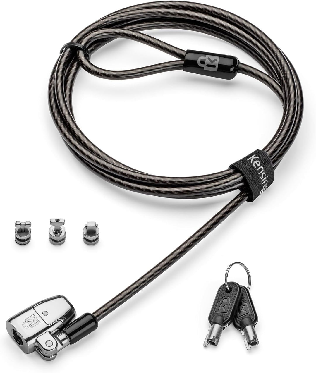 Kensington ClickSafe Universelles 2.0 3-in-1 Laptopschloss, Ideal für alle Laptops mit T-Bar, Nano o