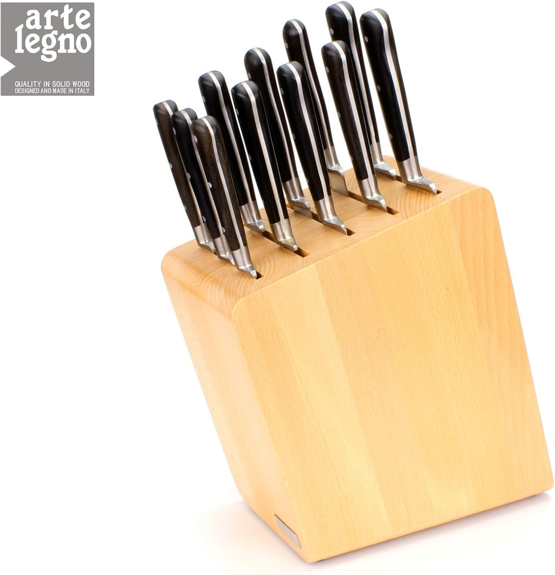 arte legno verona 41 - Messerblock Messerhalter - bis 11 Kochmesser - Klinge max. 25 cm - magnetisch