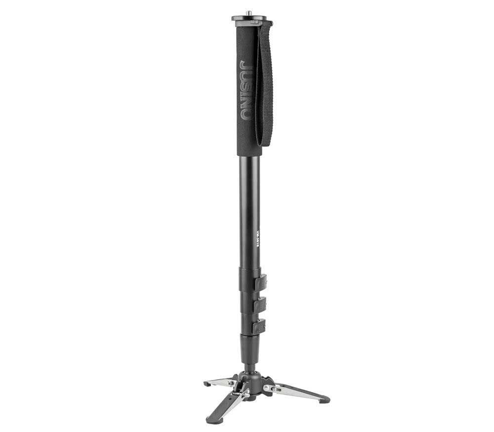 JUSINO Monopod mit abnehmbarem Fuss/Tischstativ (Schnellspannclips) VM-324E Aluminium-Monopod (ab 17