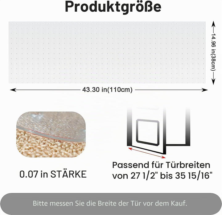 Uross Teppichschutz für Haustiere - Katzenteppichschutz für Türöffnung, Anti-Kratz unter Tür-Katzenk