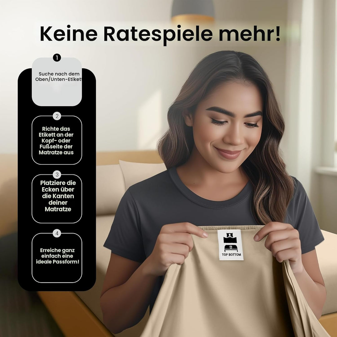Utopia Bedding Spannbettlaken für Doppelbetten – Grosspackung mit 6 Bettlaken – weiche gebürstete Mi