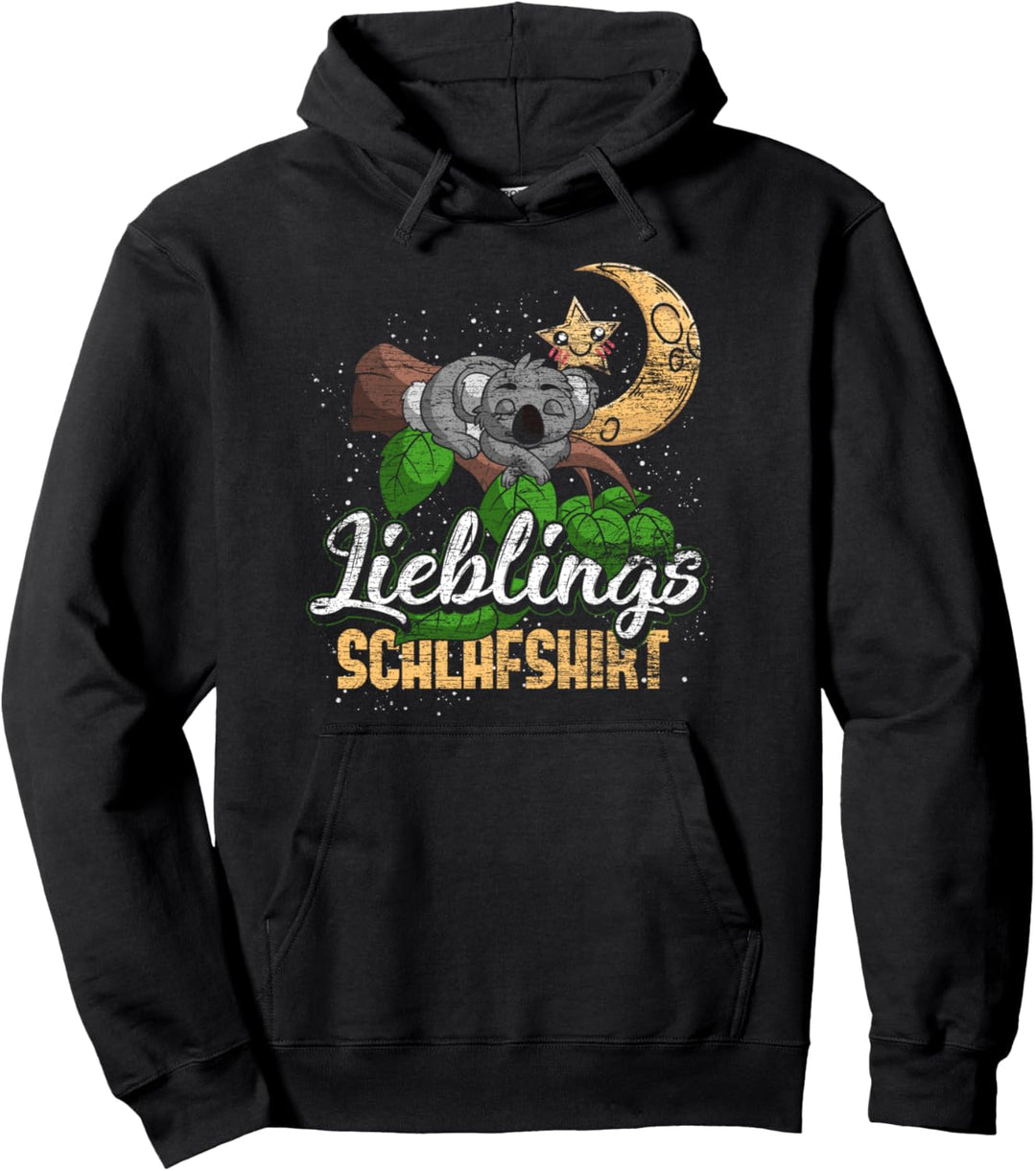 Schlafender Koala Langschläfer Tier Lieblings Schlafshirt Pullover Hoodie