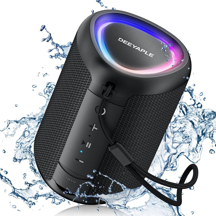 Deeyaple A46 Bluetooth-Lautsprecher Bluetooth 5.3, Surround-Sound, kompakt und tragbar, 10 Stunden A
