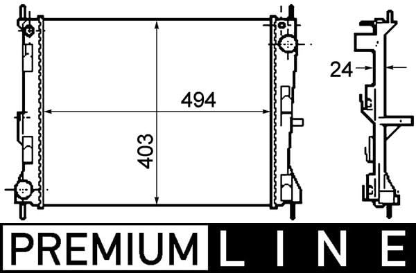 MAHLE CR 1691 000P Kühlmittelkühler BEHR PREMIUM LINE