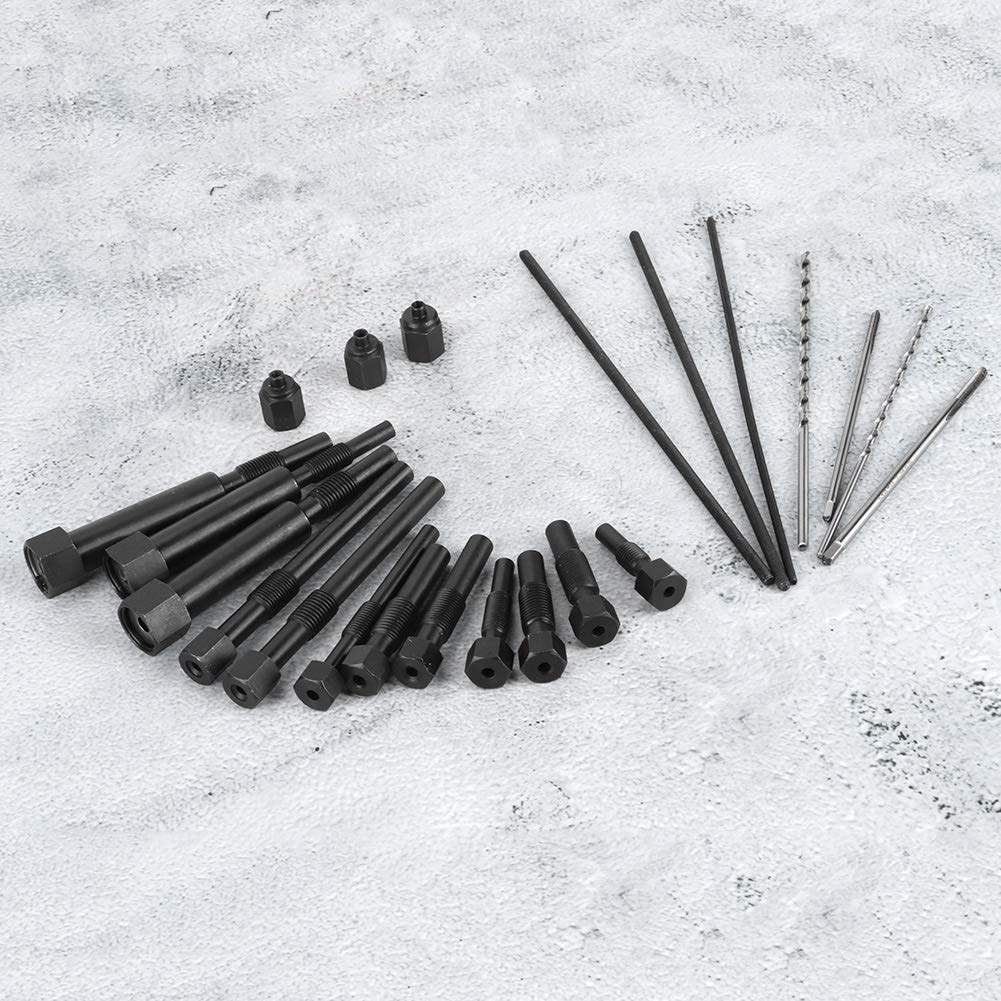 EVGATSAUTO Glühkerzen-Entfernungsset, 22 Stück M8 M10 Glühkerzen-Elektrodenentferner-Demontageset Tr