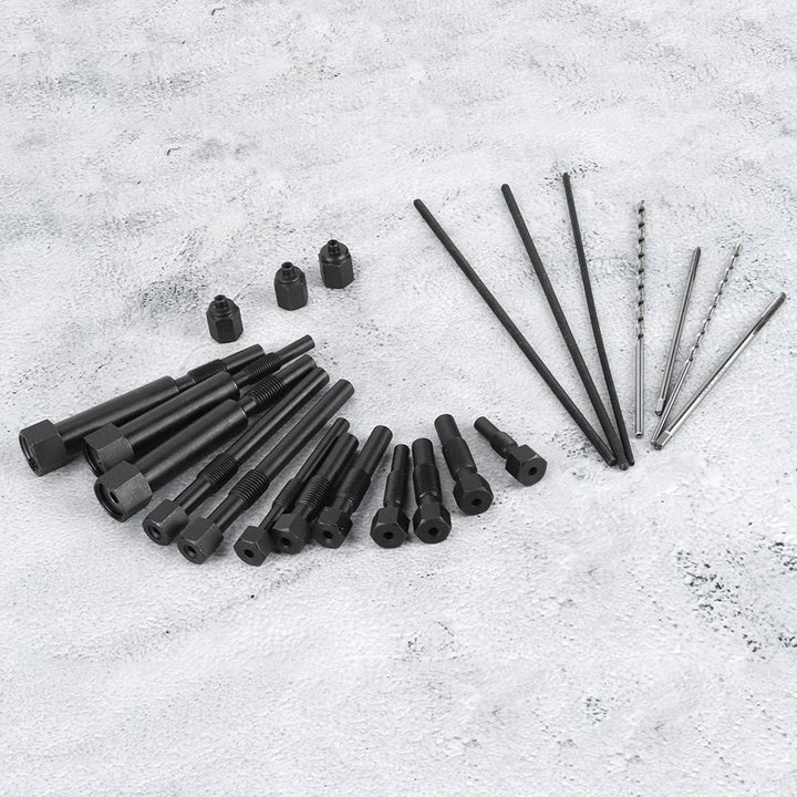 EVGATSAUTO Glühkerzen-Entfernungsset, 22 Stück M8 M10 Glühkerzen-Elektrodenentferner-Demontageset Tr