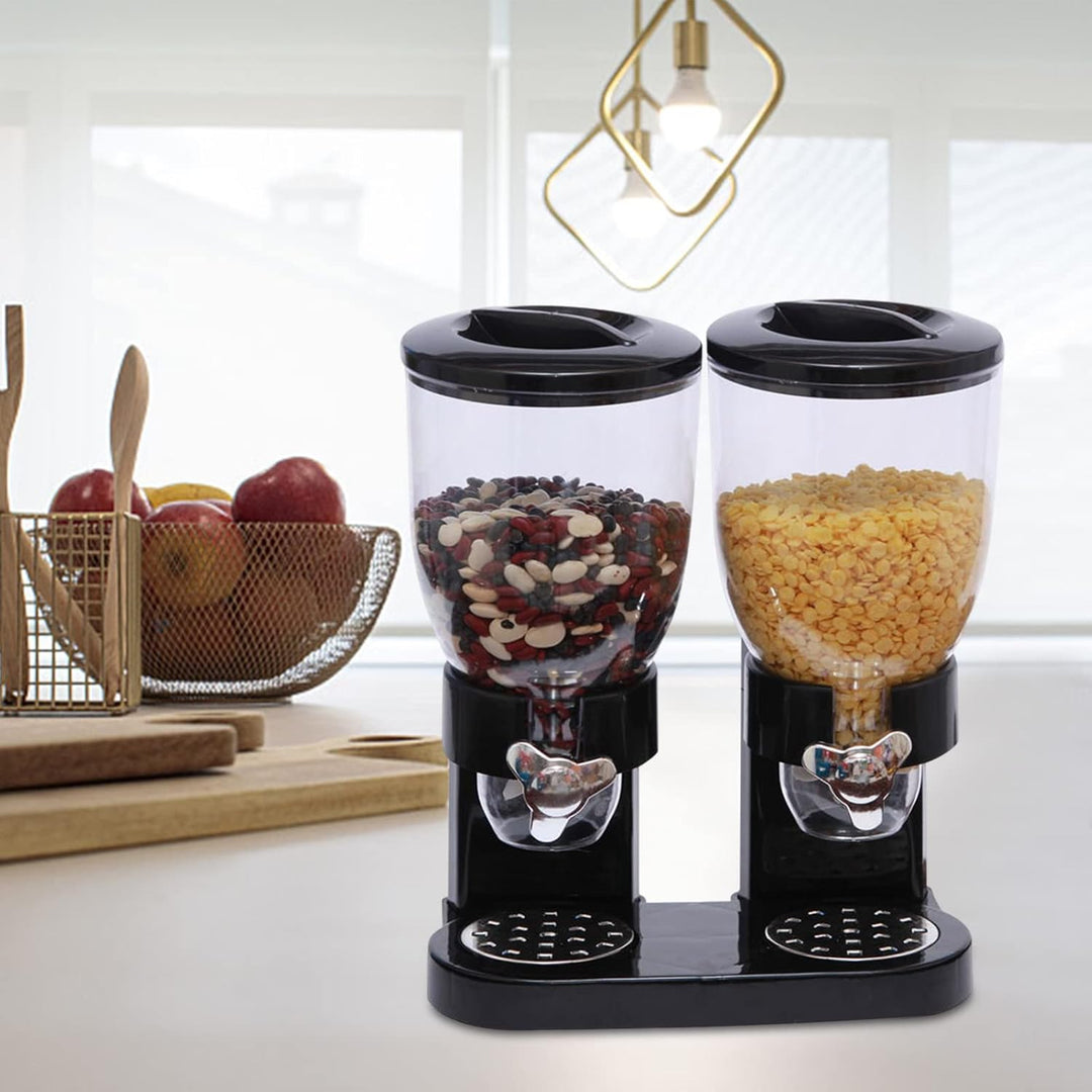 Müslispender - 2 L Doppelter Müslispender Cerealienspender Cornflakes Spender Müsli Dispenser Getrei