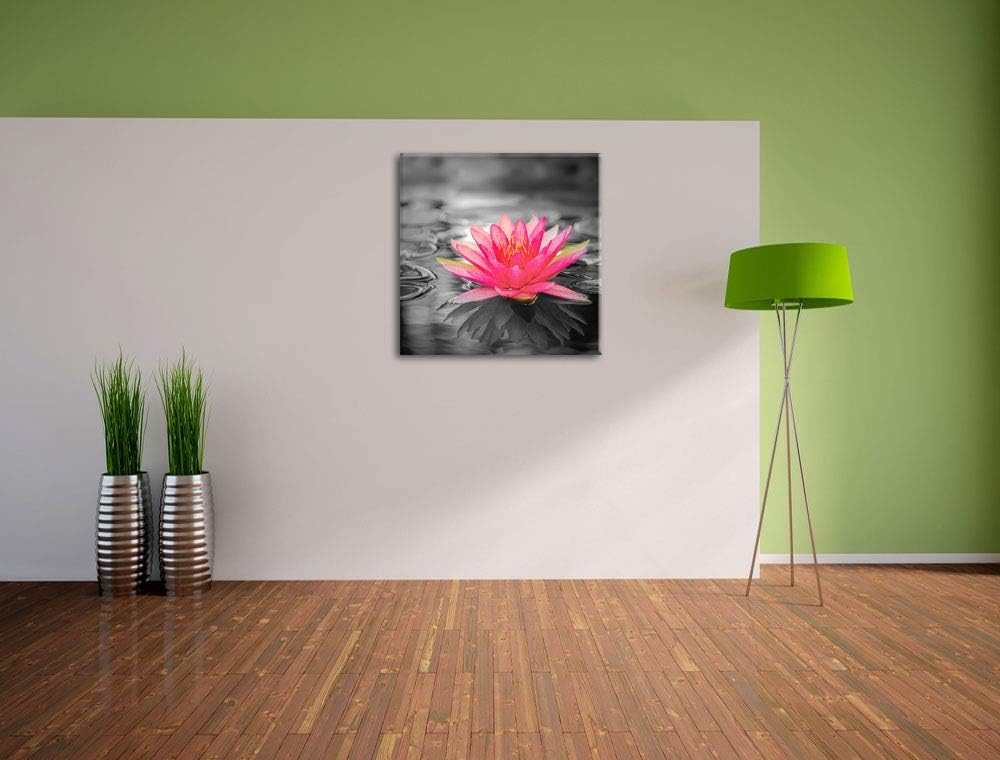 Pixxprint Schöne Seerose als Leinwandbild/Grösse: 70x70 cm/Wandbild/Kunstdruck/fertig bespannt, 70x7