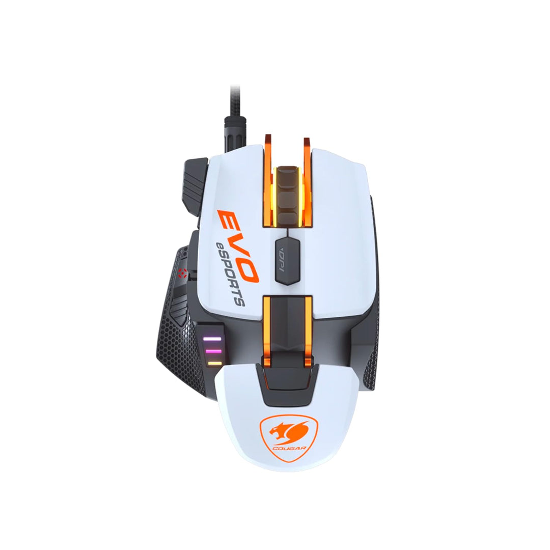 COUGAR Gaming | Gaming-Maus | 700M Evo White E-Sport – ergonomisch – optischer Pixart PMW3389 Sensor
