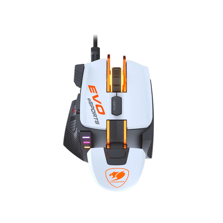 COUGAR Gaming | Gaming-Maus | 700M Evo White E-Sport – ergonomisch – optischer Pixart PMW3389 Sensor