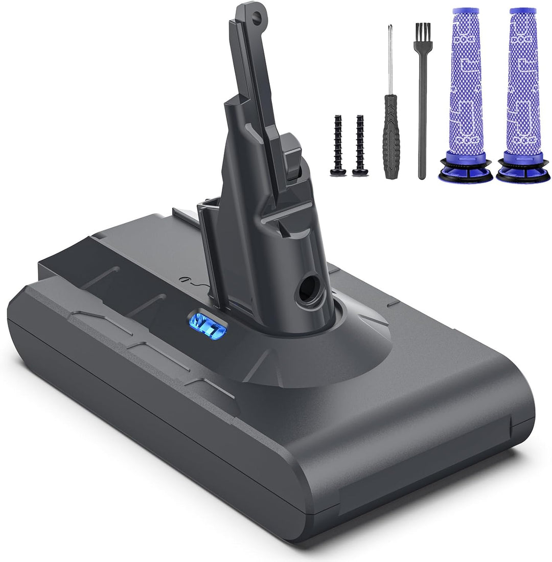 Keenstone V8 Akku 8000mAh, Ersatzakku Für Dyson SV10 V8 Absolute Animal Motorhead Fluffy Slim Fluffy